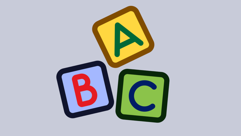 カラフルなABCアルファベット
