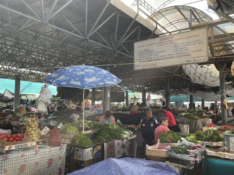 キシナウの生鮮市場