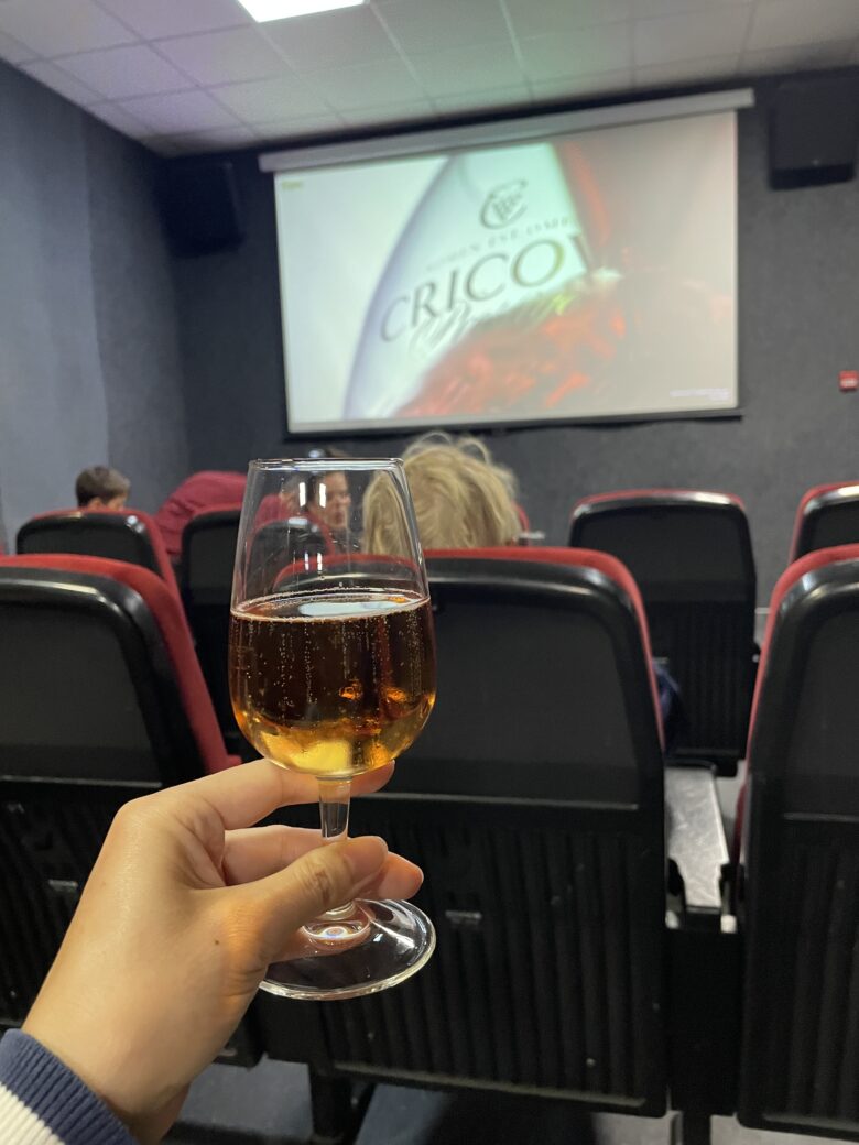 CRICOVAシアターでワインを飲みながら動画鑑賞