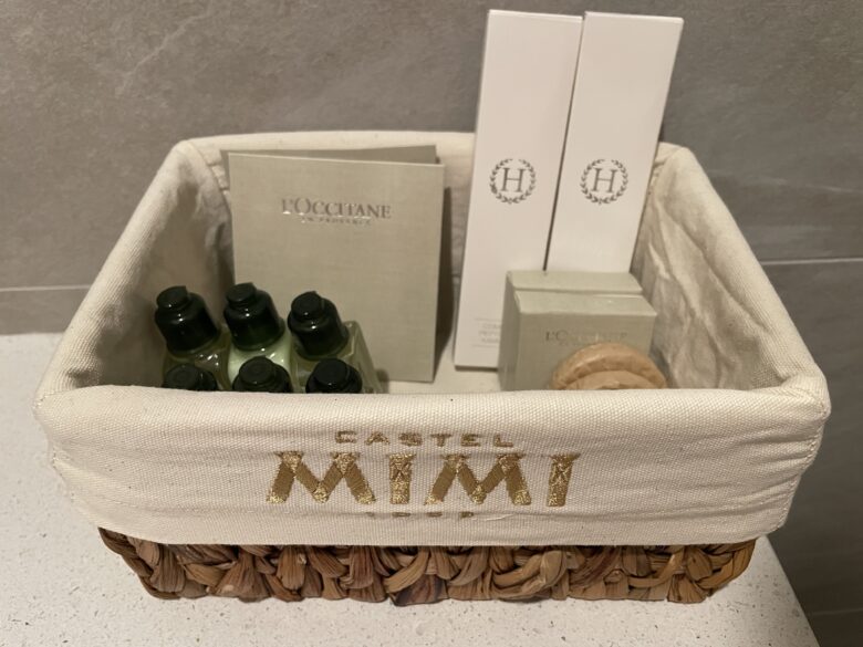 Castel MIMIホテルのアメニティ