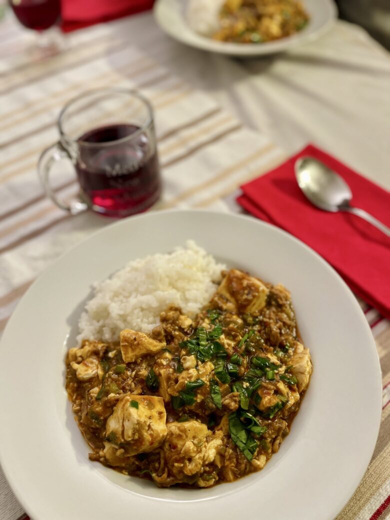 麻婆豆腐にベアラオホのトッピング