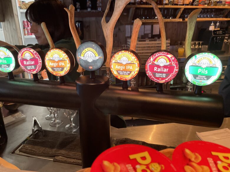 バイキングのデザインがかわいいクラフトビールの数々