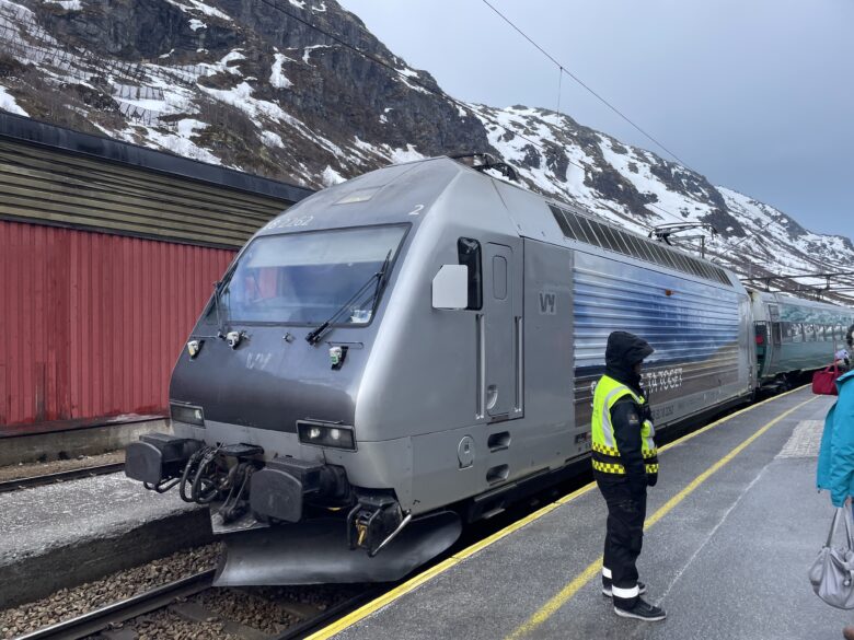 ミュルダールでオスロ行きの電車に乗り換え